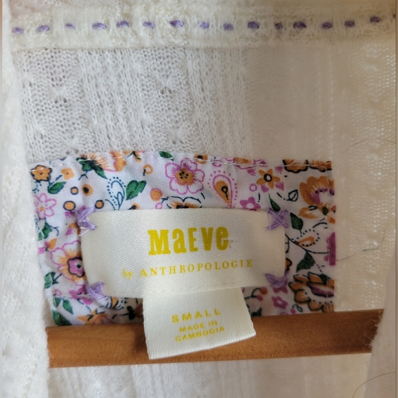 ANTHROPOLOGIE Maeve Crossover Knit Top Small - Picture 3 of 3